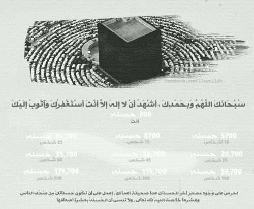 ‏حساب اذكار اسئل الله لي ولكم الخير فيه