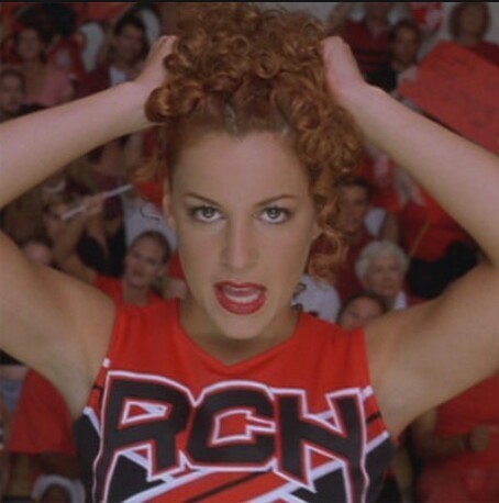 We cheer and we lead, we act like we're on speed. You hate us coz we're beautiful, well we don't like you either. We're cheerleaders!