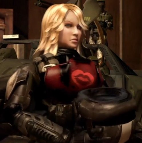 Female Insurrectionist. Weapons: Assault rifle. SMG. Magnum. Combat knives