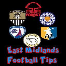 EastMidFootyTip's profile picture. Free football tips and match reviews of the 6 East Midlands football teams. Forest, Derby, Leicester, Notts, Chesterfield & Mansfield.