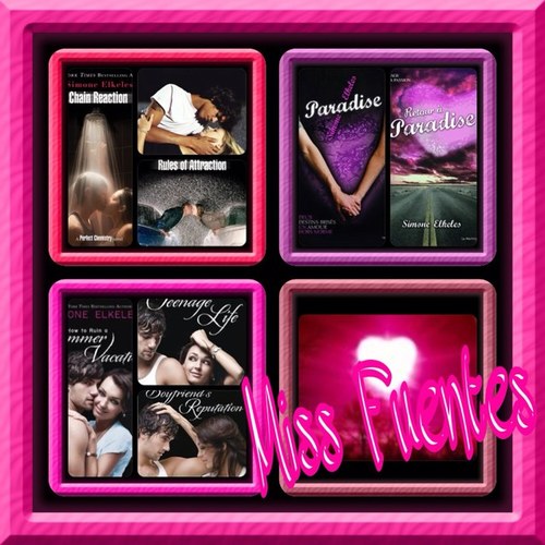 Hii!! I'm a bookaddict!!YA,Bitlit, Romance.. and Simone Elkeles's books 3. And i'm cool ;-) 
Miss Fuentes 3
Love my TC
Serafamily Forever Papa 3 3 3