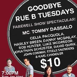 RuebTuesdays's profile picture. The best hidden #comedy in #melbourne $5 every Tuesday, 7 PM, at Rue Bebelons with happy hour from 6:30