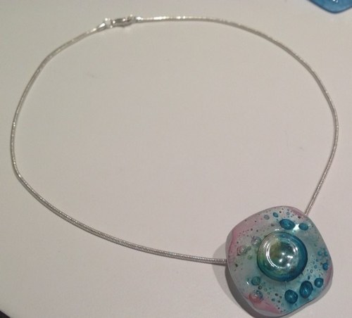 I made beautiful jewellery with a focus on glass jewellery which I design and fuse myself.