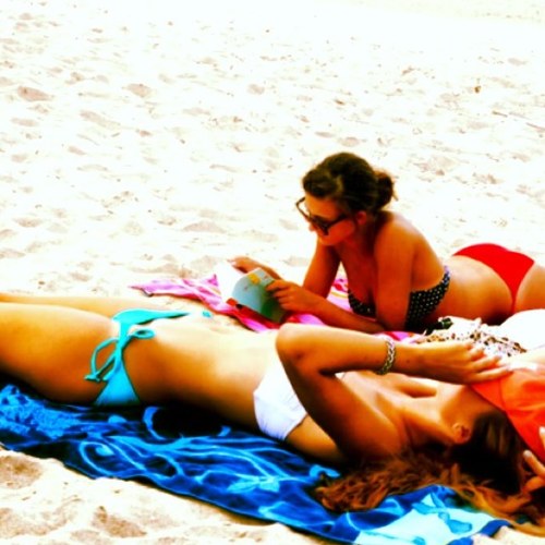 Laying on some beach listening to the waves crash.... in my dreams