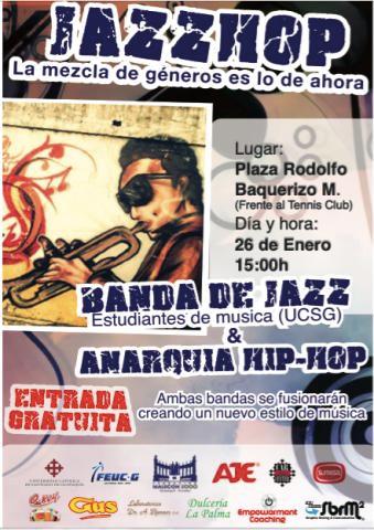 Dos bandas musicales harán de este espacio una fusión de géneros; Jazz y Hip Hop en donde dos artistas plasmarán esta mezcla en una muestra pictórica.