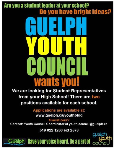GuelphYouthCoun's profile picture. GYC is committed to serving city wide youth needs and interests. GYC will empower youth in Guelph by providing an opportunity to lead, achieve, and play.