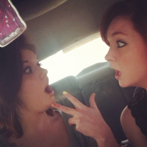 The.Sexy.Red.Heads(: Best red headed friends just being us #TearinShitUp. Like us on #Youtube @ TheSexyRedheadsss #WatchOurAwesomenessEveryWednesday (: