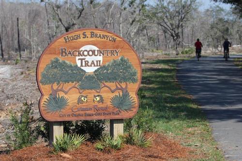 Six distinct trails make up more than 11 miles of the Hugh S. Branyon Backcountry Trail through Orange Beach, AL and the Gulf State Park.