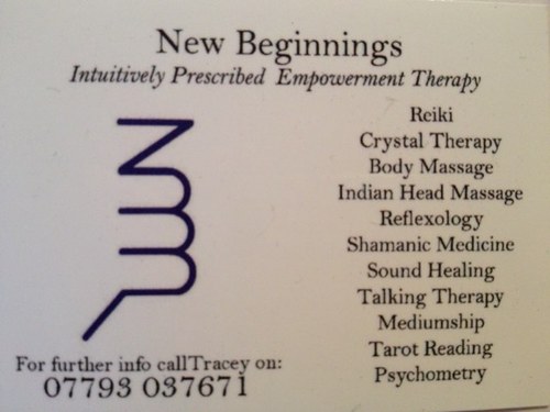 Reflexology, Reiki, Crystal Therapy, Indian Head Massage, Massage, Shamanic Healing, Animal Reiki, Tarot & Crystal Reading, & Mediumship Tel 07793 037671