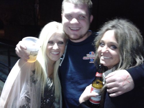 Poppin bottles and kissing models