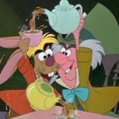 Hatter: Come join our tea parties! Hare: But remember! Don't be late!! http://t.co/yKGh5tGiB3