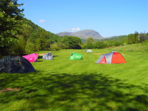 Small riverside campsite in beautiful Vale of Ffestiniog, in Snowdonia. Family run , welcomes dogs. We also offer a glamping experience in a bell tent.