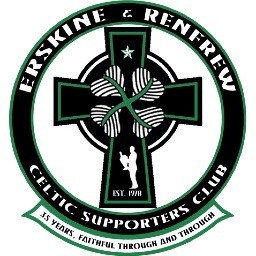 Celtic Supporter's Club serving Erskine & Renfrew for 45yrs. Match travel to Celtic Park and domestic away matches. A club open to all.    
🍀 🍀