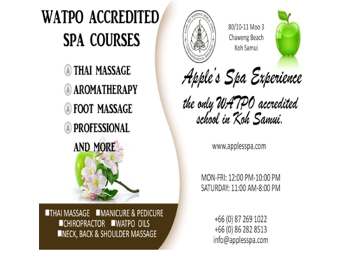 High quality  Spa services
We are the only real Wat Po Accredited massage in Koh Samui
We also offer private/personal training exercise, yoga etc