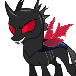 I'm a changeling that lives in Ponyville. I disguise myself as other ponies in an attempt to live a normal life, but I can't change my eye color.