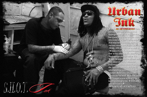 Owner of Sky House of Tattoos. I am a professional artists. I have done custom work from celebrities to your regular joe/jane. I do private sessions as well.
