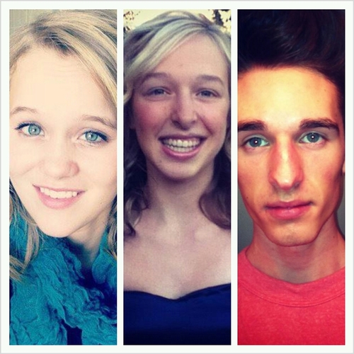 Hannah, Emily, Christian :)
Check out our youtube channel here http://t.co/a7penl2h
