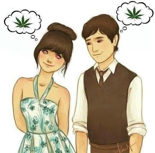 budandmaryjuana's profile picture. Two college stoners sharing a joint. #stayhigh