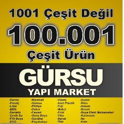 Kaliteli&Hesaplı Ürünlerin Tek Adresi;
-GÜRSU YAPI MARKET..
'Yoğun İlginizden Dolayı Teşekkür Ederiz'