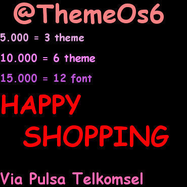 ThemeOs6's profile picture. Menjual cute theme for os6 | via pulsa Telkomsel atau tunai | owner: @shafa_sra | partner of @ShafaBBFontShop