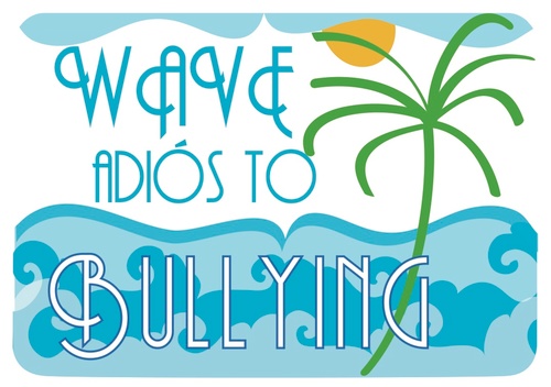 An anti-bullying campaign at Ponce de Leon Middle School in Miami. Wave adiós to bullying!