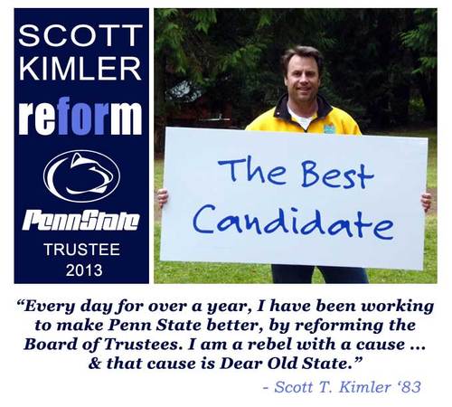 Candidate for the PSU Board, Campaign to Fix Penn State: Vote, Write & Spread the word. NOW is the time to reform the Board.