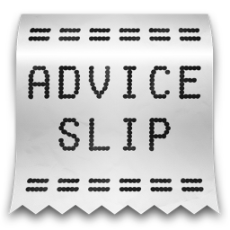 Boop, beep. An advice slip generator. API available at https://t.co/i0w8UkyHF1.