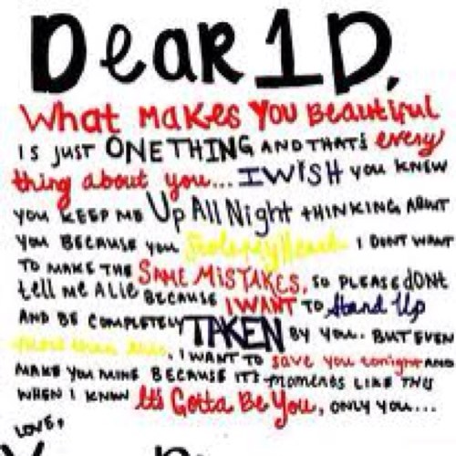 OneDLetters's profile picture. Girl writting letters to One Direction. Check on my favorites, RT and spread them.