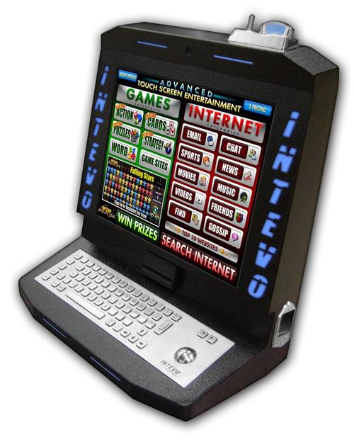 Internet Access Terminal / Kiosk with Touch Screen Games were players win prizes