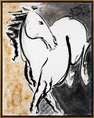 Fine Artist Donna B - Modern Equines ~ Contemporary Equestrian Art - Paintings & Sculpture. Commissions Welcome. c.1998 Donna B Fine Art