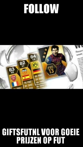 vraagt gegevens maar gaat er goed mee om! official ea / ps3 / wij verloten spelers. rt en maak kans. promoot en maak meer kans/ 101 procent echt! no fake