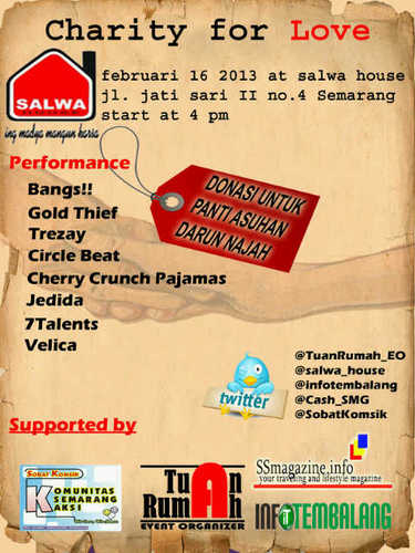 Tuan Rumah event organizer                                CP : 081901572254 @didithhawepe @donniisetiawan @dafiarmahedi @adityakente @aprialbarep