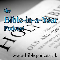 The Bible-In-A-Year podcast will help you read through the Bible in a year. The readings are fairly fast - so be sure to read along.