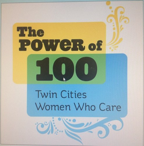Imagine The Power of 100 women gathered together for one hour, four times a year with a willingness to share $100 with a deserving charity.