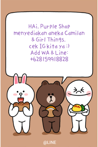 We are selling delicious snacks and other girl things. Check our instagram @purpleshop88. Further info, please contact whatsapp and line +628159918828