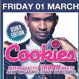 INTERGALACTIC URBAN MEETS SEXY ORGASMIC CRAZY DOPE SHIT! 
USHER IS 'COOKIE' OF THE MONTH @THALIAROTTERDAM 1ST OF MARCH!