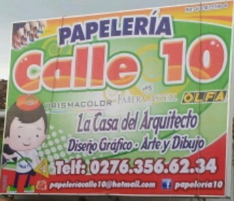 Especialistas en materiales para Arquitectura - Diseño gráfico & Arte  Barrio Obrero calle 10 entre carrera 19 y 20.
 San Cristobal . Venezuela