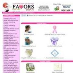 We carry a large line of Wedding Favors, Wedding Supplies, Gifts and Party Favors