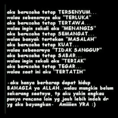 Kata2 Tetap Tersenyum Walau Hati Menangis