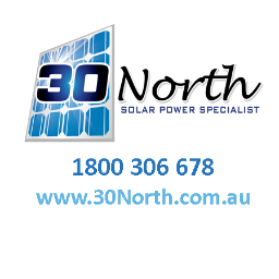 30North_Solar's profile picture. 30 North is a full service solar specialist supplying and installing high quality solar power systems throughout SE Queensland. Call us1800 306 678.