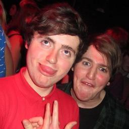 My friends eat candles and kebabs on a night out.