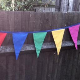 Bespoke bunting made to order from new and upcycled fabrics. Made by Sarah an Aussie expat based in Rochester, Kent. Ph 01634 322 385
