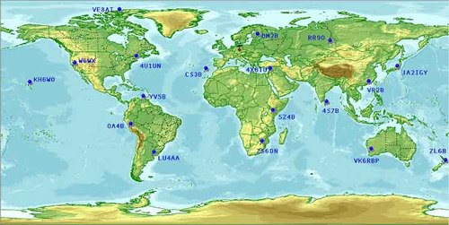 The NCDXF/IARU International Beacon Project operates 18 synchronized HF beacons on 5 bands.