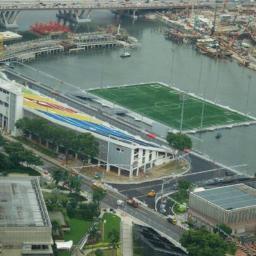 Strangestadiums Football Stadium The Float At Marina Bay Stadium Singapore Built In 07 30 000 Spectators Http T Co Hj7eesye