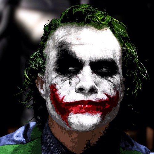 Ah ha ha ha ha a ha ha ha oh he he he he ah ha ah ha e he he he... and I thought my jokes were bad... Wanna Know How I Got These Scars ? #WhySoSerious