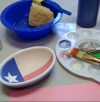 A paint-your-own pottery studio in Tomball, Texas.
