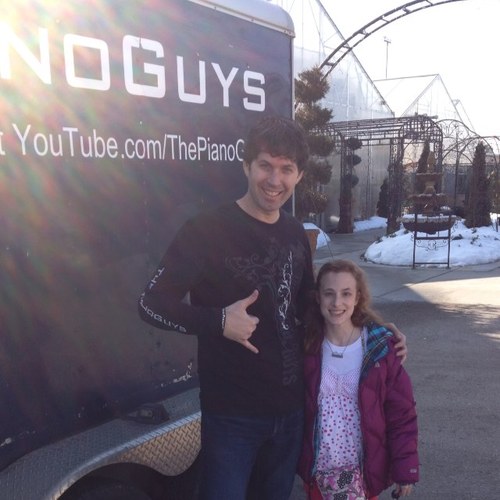 Met someone famous @Pianoguys this is paul