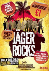 JagerRocksBmth's profile picture. Every Tuesday at Lola Lo Bournemouth. £1 Jagerbombs all night...