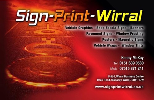 Signprint Wirral, we create eyecatching vehicle graphics, shop fascia signage, Labels, Posters, Vinyl Lettering.
Tel: 0151 639 0580