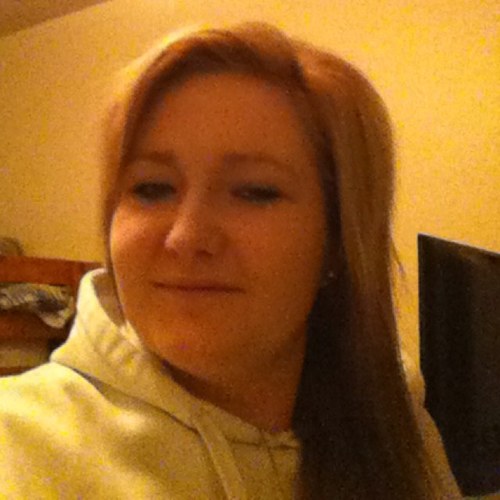 I'm blonde with green eyes (: